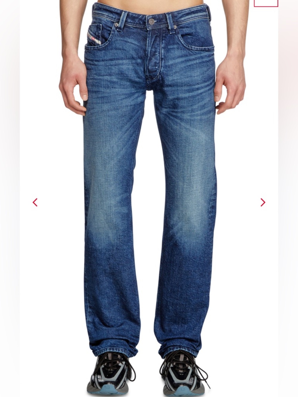 Diesel Larkee Straight Leg Dark Blue Denim Jeans Size 32x32